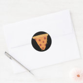 Pizza Slice Ronde Sticker (Envelop)