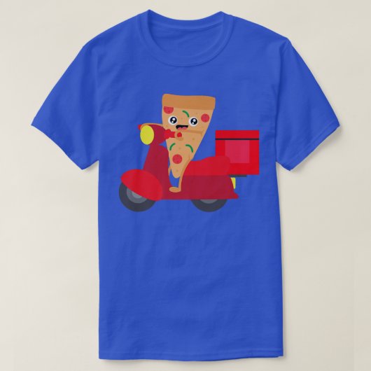 Pizza Slice Scooter Pizza Deliveryman Gift T-shirt (Design voorkant)