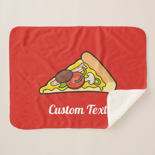 Pizza Slice Sherpa Blanket Sherpa Deken (Voorkant (horizontaal))