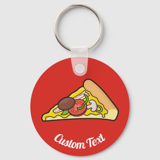 Pizza Slice-Sleutelhanger Sleutelhanger (Voorkant)