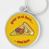 Pizza Slice-Sleutelhanger Sleutelhanger (Voorkant)