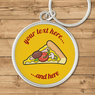 Pizza Slice-Sleutelhanger Sleutelhanger