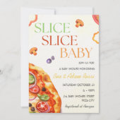Pizza Slice Slice Baby Coed Baby shower Kaart (Voorkant)