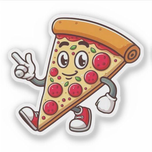 Pizza Slice Sticker (Voorkant)