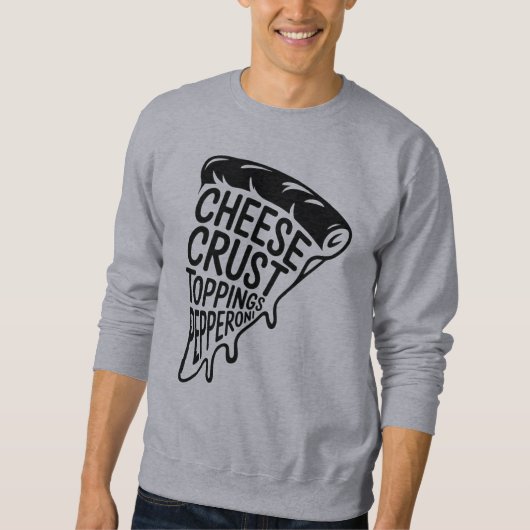 Pizza Slice Typography T-shirt (Voorkant)