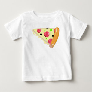 Pizza Slice Vaderdag Baby Wit T-shirt