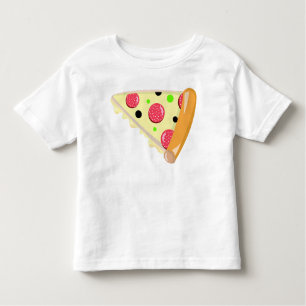 Pizza Slice Vaderdag Peuter Wit T-shirt