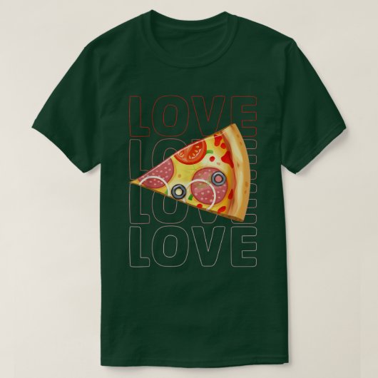 Pizza Slice Valentijnse Couples die overeenkomen m T-shirt (Design voorkant)