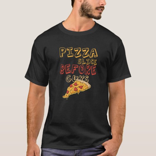 Pizza Slice voor jongens die Valentijnsdag Piz ete T-shirt (Voorkant)
