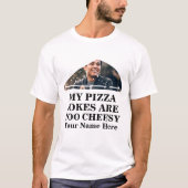Pizza slice vormde foto grappige vaders dag t-shirt (Voorkant)