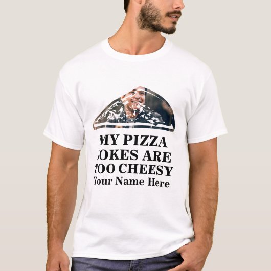 Pizza slice vormde foto grappige vaders dag t-shirt (Voorkant)