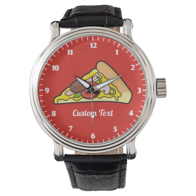 Pizza Slice Wristwatch Horloge (Voorkant)