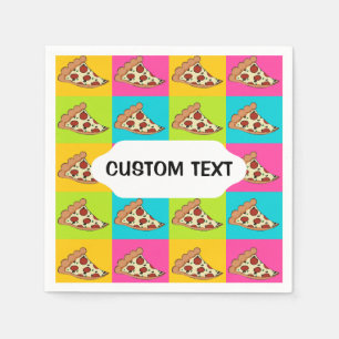 Pizza slices aangepaste cocktail servet