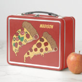 Pizza Slices aangepaste naam lunchbox (In situ)