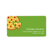 Pizza Slices Adresetiketten Etiket (Voorkant)