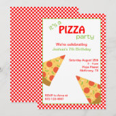 Pizza Slices Birthday Party Kaart (Voorkant / Achterkant)