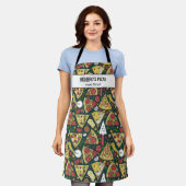 Pizza Slices, Chef Baker Restaurant Custom Text Schort (Gedragen)