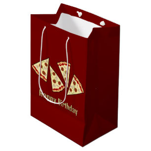 Pizza Slices Design Gift Bag Medium Cadeauzakje