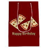 Pizza Slices Design Gift Bag Medium Cadeauzakje (Achterkant)