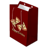 Pizza Slices Design Gift Bag Medium Cadeauzakje (Achterkant Gekanteld)