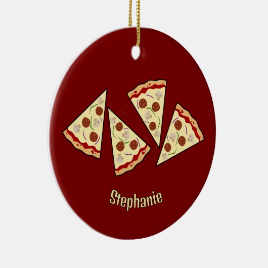 Pizza Slices Design Keramisch Ornament (Rechts)