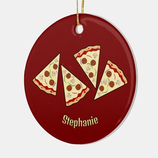 Pizza Slices Design Keramisch Ornament (Links)