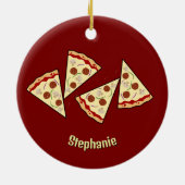 Pizza Slices Design Keramisch Ornament (Achterkant)