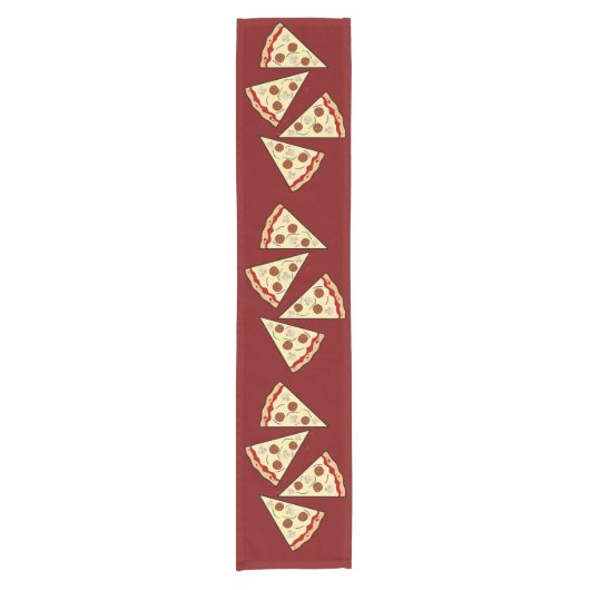 Pizza Slices Design Korte Tafelloper (Voorkant)