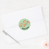 Pizza Slices Design Ronde Sticker (Envelop)