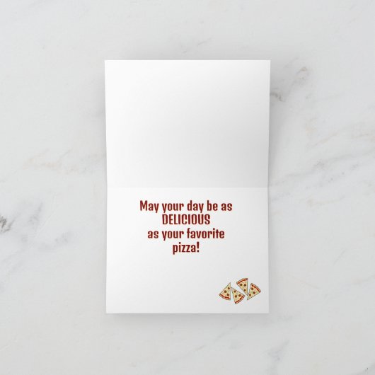 Pizza Slices Design Wenskaart Feestdagen Kaart (Binnen)
