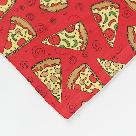 Pizza Slices Fleece Deken (Hoek)