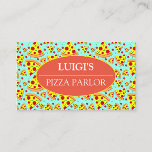 Pizza Slices Graphic Pizza Parlor Professional Visitekaartje