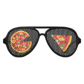 Pizza Slices Grappig Aviator Zonnebril (Voorkant)