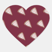 Pizza Slices Hart Stickers (Tomaat Rood) (Voorkant)