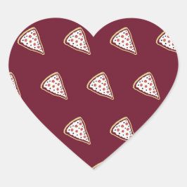 Pizza Slices Hart Stickers (Tomaat Rood)
