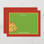 Pizza Slices - Hartelijk dank Bedankkaart (Voorkant / Achterkant)