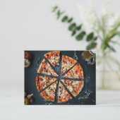 Pizza Slices Italiaans Briefkaart (Staand voorkant)