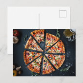 Pizza Slices Italiaans Briefkaart (Voorkant / Achterkant)