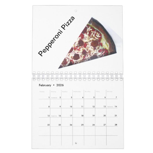 Pizza Slices Kalender (Feb 2026)