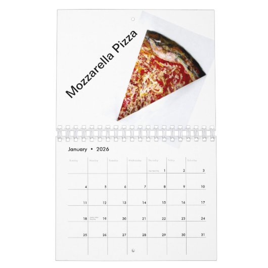 Pizza Slices Kalender (Jan 2026)