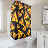 Pizza slices patroon ontwerp douchegordijn (In situ)