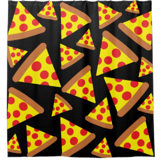 Pizza slices patroon ontwerp douchegordijn