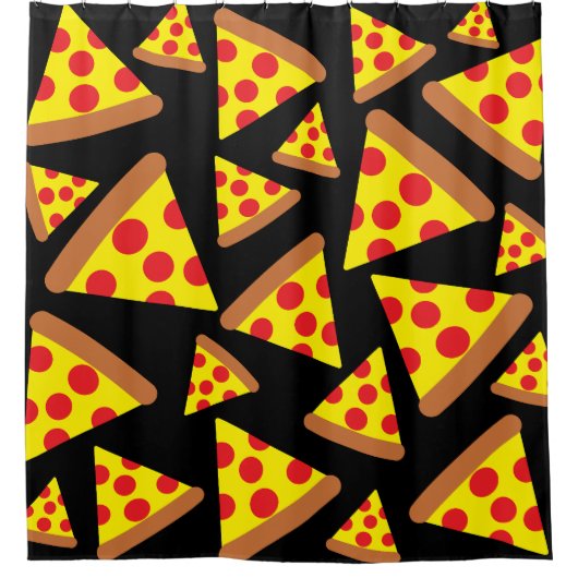 Pizza slices patroon ontwerp douchegordijn (Voorkant)