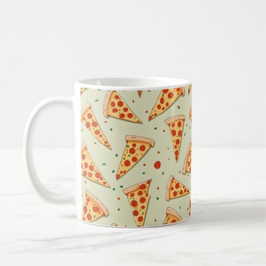 Pizza Slices Pattern Koffiemok (Links)
