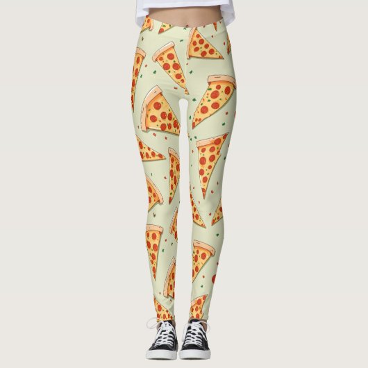 Pizza Slices Pattern Leggings (Voorkant)