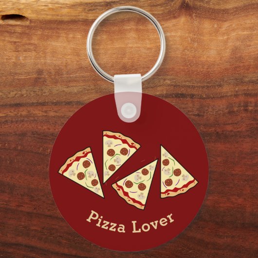 Pizza Slices Sleutelhanger (Achterkant)