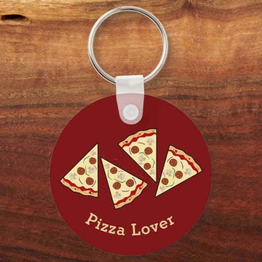 Pizza Slices Sleutelhanger (Voorkant)