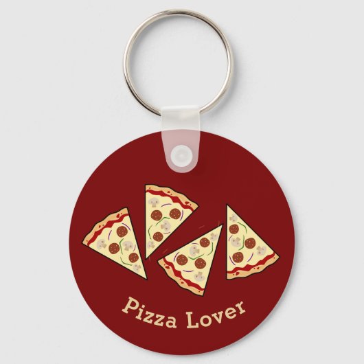 Pizza Slices Sleutelhanger (Achterkant)