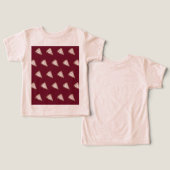 Pizza Slices T-shirt voor peuters (tomatenrood) (Ontwerp Voorkant & Achterkant)