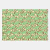 Pizza Slices Tiled Design Inpakpapier Vel (Voorkant 2)